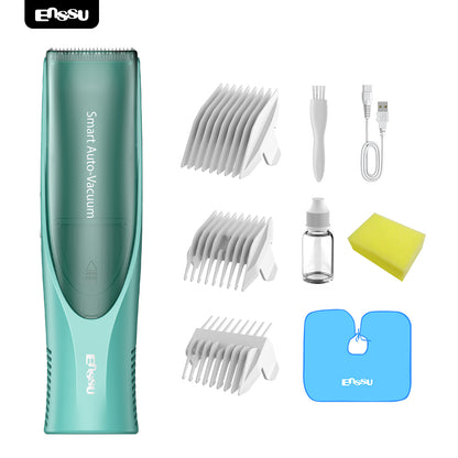 Alat Cukur Rambut Bayi ENSSU Auto-Vacuum – Pisau Keramik Aman, Penyimpanan Besar, Tahan Air IPX7